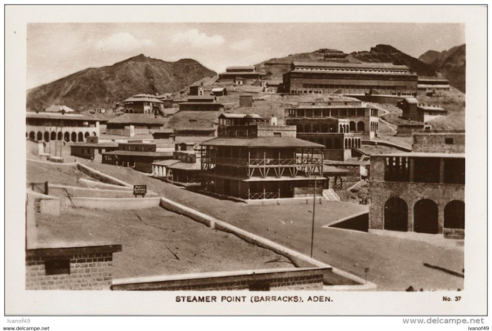 YEMEN - ADEN - Lot De 6 CPA -Cartes Photo - TBE - Chameaux, Porteur D'eau, Hotel De L'europe, Barraques, Port - Jemen