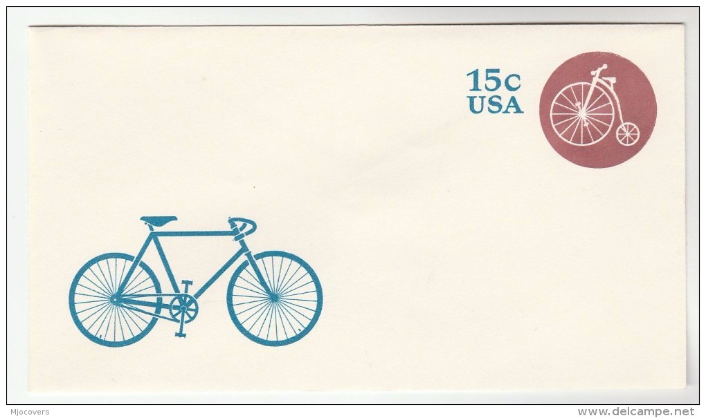 USA Postal STATIONERY COVER Illus BICYCLE  , PENNY FARTHING CYCLE Stamps Bike Cycling - Cycling