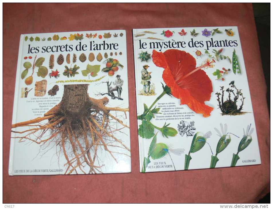 SECRETS DE L ARBRE / MYSTERE DES PLANTES / LOT DE DEUX LIVRES  SERIE YEUX DE LA DECOUVERTE GALLIMARD - Nature