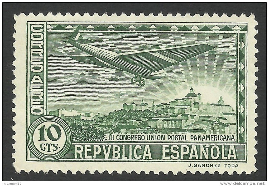 Spain, 10 C. 1931, Sc # C63, Mi # 593, MH - Unused Stamps