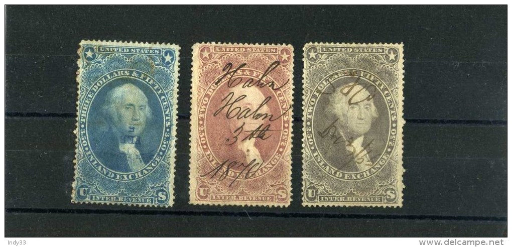 - USA . BACK OF THE BOOK . TIMBRES INLAND EXCHANGE . OBLITERES . COULEURS . - Steuermarken