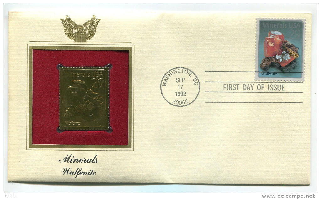 C Great Americans "" Minerals - Wulfenite """ Gold Stamp Replica 1964 FDC/bu/UNC - Other & Unclassified