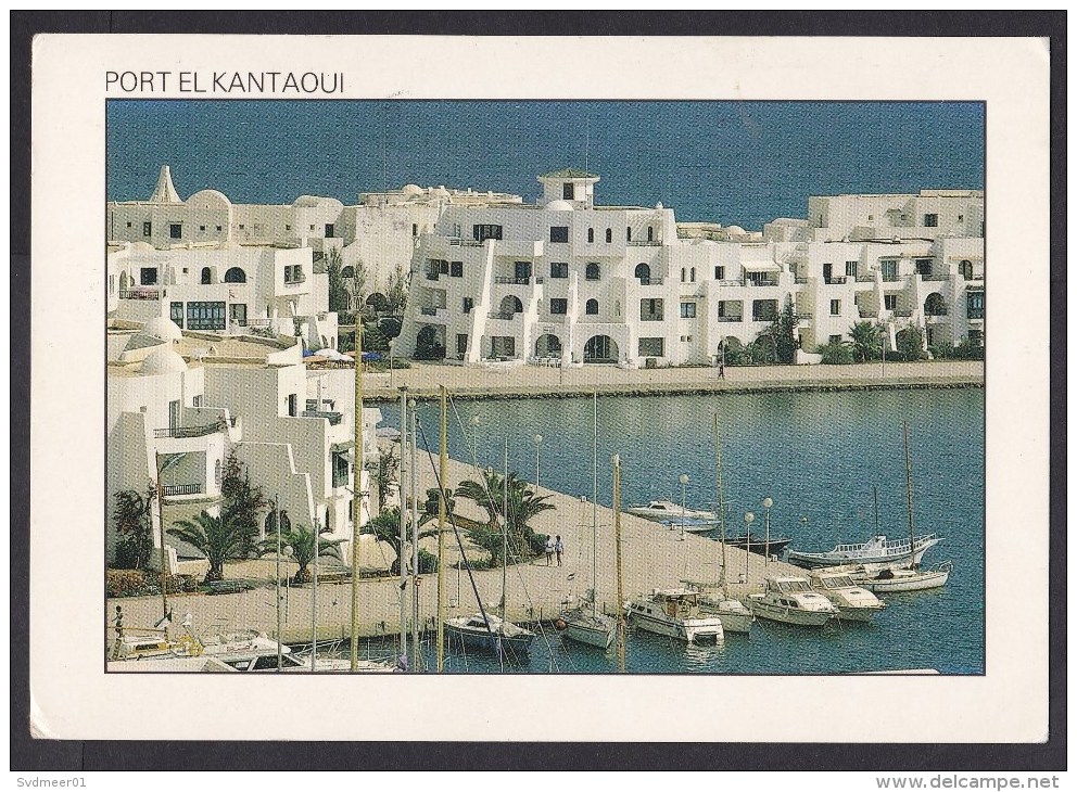 Tunisia: PPC Picture Postcard To Netherlands 1988, 1 Stamp, Wedding Costume, Card: Port El Kantoui (traces Of Use) - Tunesië (1956-...)