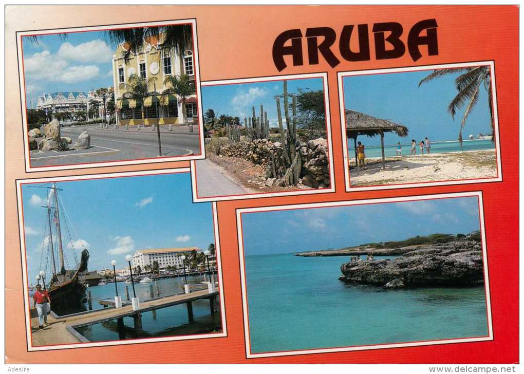 Greetings From ARUBA - Netherlands Antilles, 3 Sondermarken - Antillen