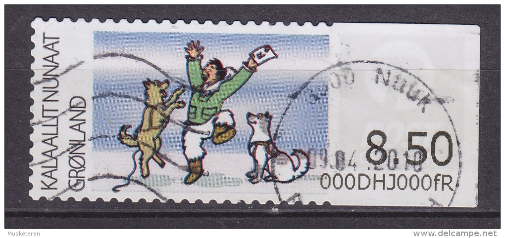 Greenland 2009 Mi. 2   ATM  / Frama Label 8.50 Kr Mann Mit Brief, Dog Hund Hond Chien Cane Perro Cão - Timbres De Distributeurs