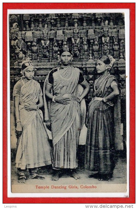 ASIE --  SRI LANKA - ( CEYLAN )  --  Colombo - Temple Dancing Girls - Sri Lanka (Ceylon)