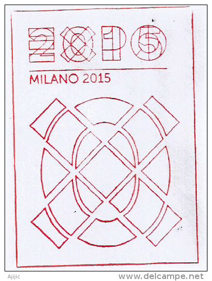 MALI. EXPO UNIVERSELLE MILAN 2015 "NOURRIR LA PLANÊTE",lettre Du Pavillon Malien,avec Tampon Officiel EXPO MILAN 2015 - 2015 – Milan (Italy)
