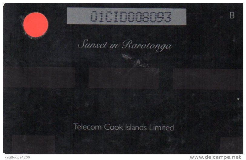TELECARTE ILES COOK  *$20 Sunset In Rarotonga - Cook-Inseln