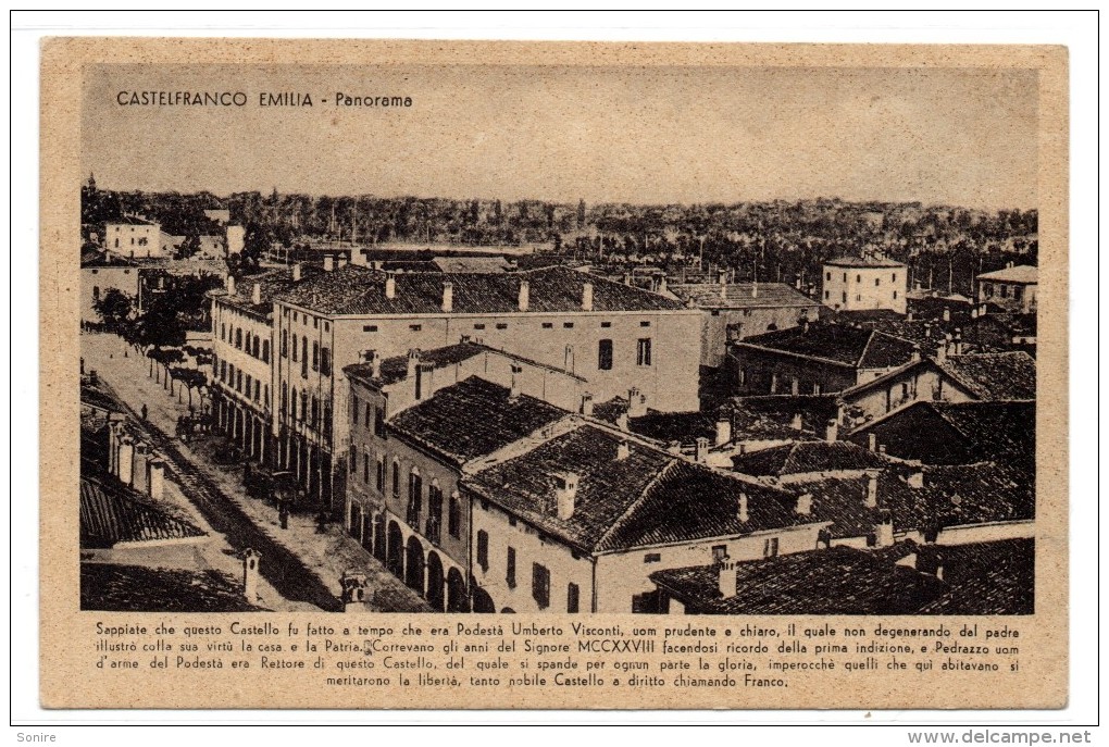 CASTELFRANCO EMILIA 1920ca - MODENA - PANORAMA - NVG SCRITTA FP - C043 - Modena