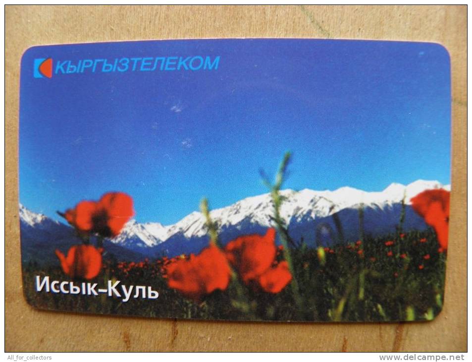 Chip Phone Card From Kyrgyzstan, Landscape, Issyk-Khul Lake, Mountains, - Kirguistán