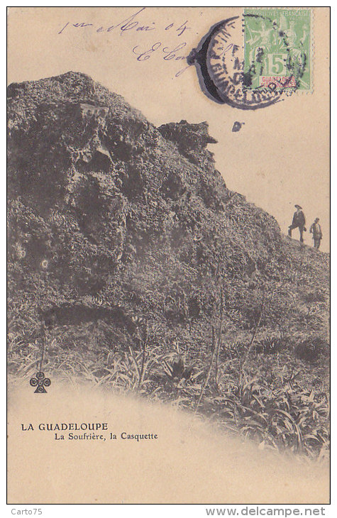 Guadeloupe - Volcan La Soufrière - La Casquette - 1904 - Postmarked Pointe à Pitre Sabadska Hongrie Subotica Serbie - Autres & Non Classés