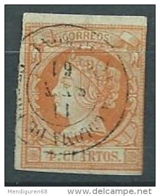 ESPAGNE SPANIEN SPAIN ESPAÑA 1860 4 CUARTOS ISABEL II ED 52, MI 44, SG 64, SC 50, YV 48 - Gebraucht