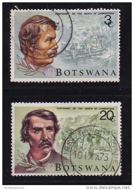 BOTSWANA, 1973, Cancelled Stamps , Livingstone, 100-101 , #661 - Botswana (1966-...)