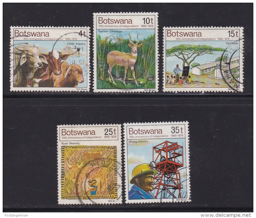 BOTSWANA, 1976, Cancelled Stamps , Independence, 169-173 , #717 - Botswana (1966-...)