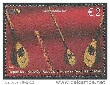 REPUBLIQUE DU  KOSOVO /KOSOVO - EUROPA – CEPT 2014 THEME " INSTRUMENTS NATIONALE De MUSIQUE"- TIMBRE De La FEUILLET BLOC - 2014