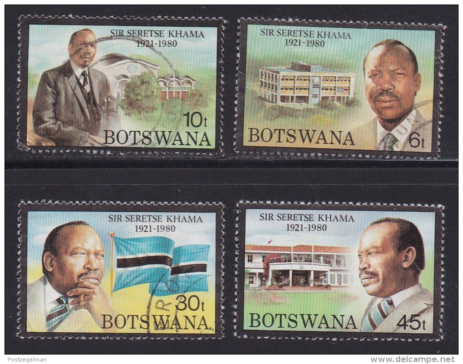 BOTSWANA, 1981, Cancelled (also Mint) Stamps , Sir Seretse Khama, 277-280 , #803 - Botswana (1966-...)