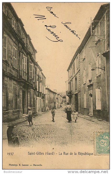 30  SAINT GILLES  LA RUE DE LA REPUBLIQUE  1937 - Saint-Gilles