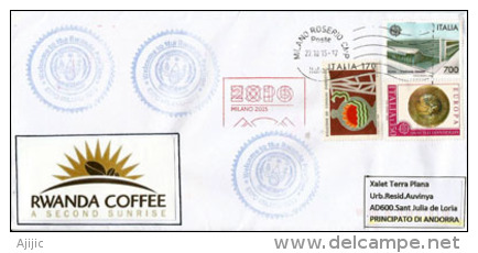 RWANDA COFFEE. UNIVERSAL EXPO MILANO 2015, Letter From The RWANDA Pavilion, With Official Stamp EXPO MILANO - Autres & Non Classés