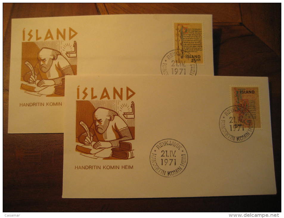 REYKJAVIK 1971 Literature Cancel On 2 Cover Iceland Island - Cartas & Documentos