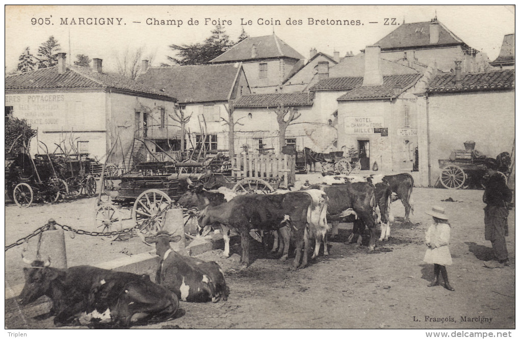 Marcigny - Champ De Foire - Le Coin Des Bretonnes (RARE) - Otros & Sin Clasificación