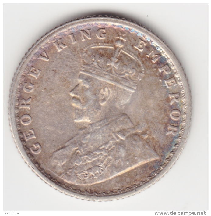 @Y@    BRITISH India 1/4  Rupee 1918   EF   Nice Patina  (2994) - India