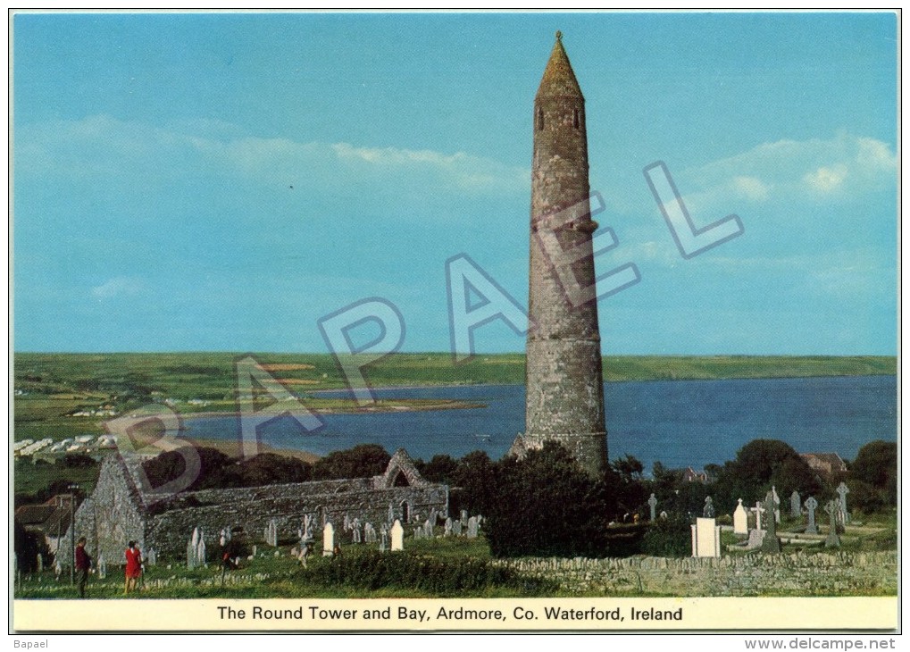 Ardmore (Irlande) - Round Tower And Bay (+ Description Du Verso) - Waterford