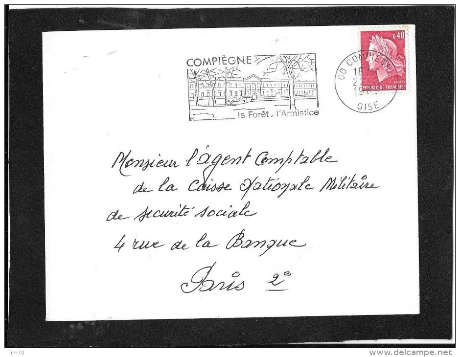 FLAMME  PERMANENTE   60  COMPIEGNE - Mechanical Postmarks (Advertisement)