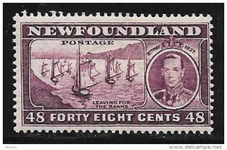 Newfoundland, Scott # 243c Mint Hinged Fishing Fleet,1937 - 1908-1947