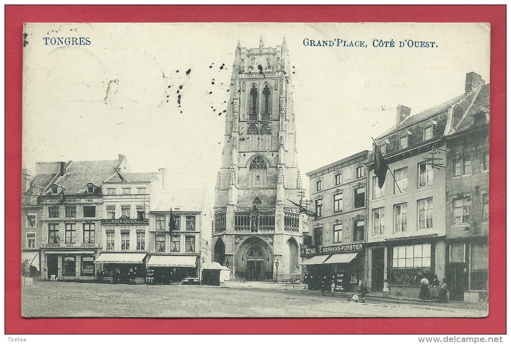 Tongeren / Tongres - Grand'Place, Côté D'Ouest  - 1908 ( Verso Zien ) - Tongeren