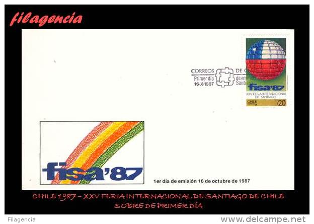 AMERICA. CHILE SPD-FDC. 1987 XXV FERIA INTERNACIONAL DE SANTIAGO DE CHILE - Chile