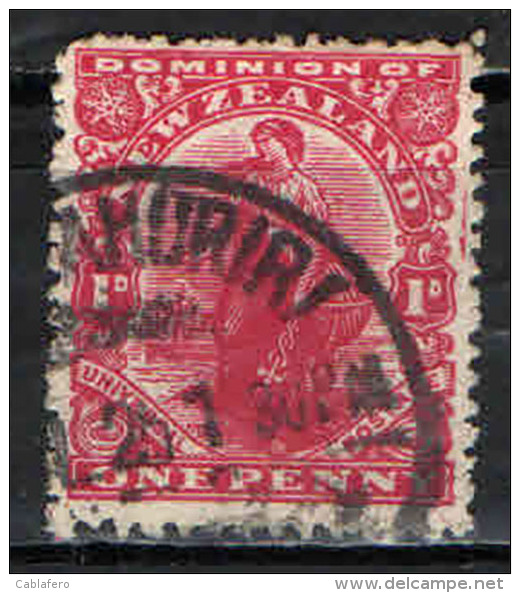 NUOVA ZELANDA - 1903 - SIMBOLO DEL COMMERCIO - USATO - Used Stamps