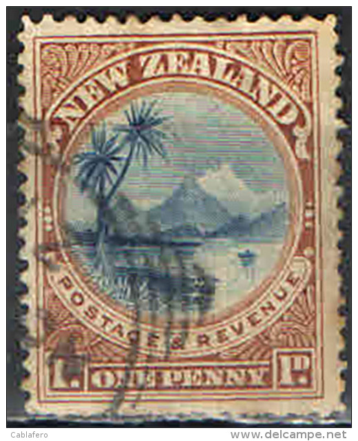 NUOVA ZELANDA - 1898 - LAGO TAUPO - USATO - Used Stamps