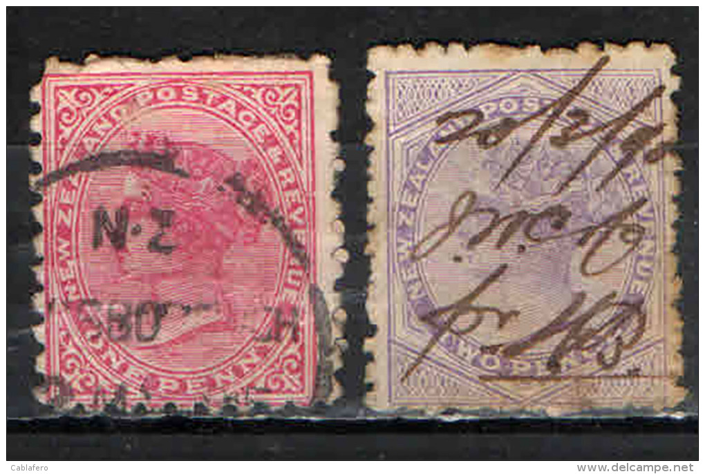 NUOVA ZELANDA - 1882 - EFFIGIE DELLA REGINA VITTORIA - USATI - Used Stamps