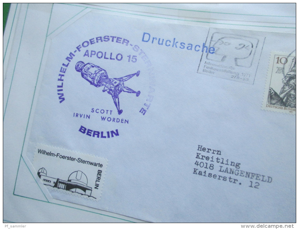 Slg. Luftwaffe / Zeppelin und Raumfahrt 1960 - 80er Jahre! Viele Belege / Sonderstempel und auch Blocks! Interessant!!