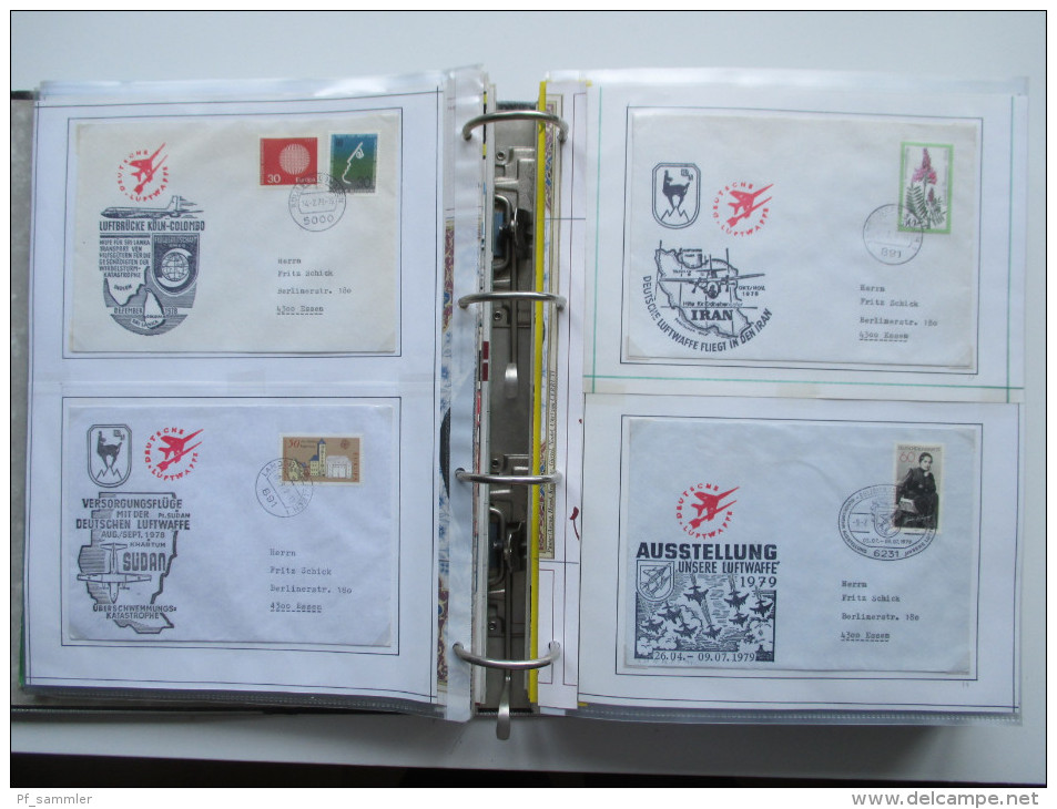 Slg. Luftwaffe / Zeppelin und Raumfahrt 1960 - 80er Jahre! Viele Belege / Sonderstempel und auch Blocks! Interessant!!