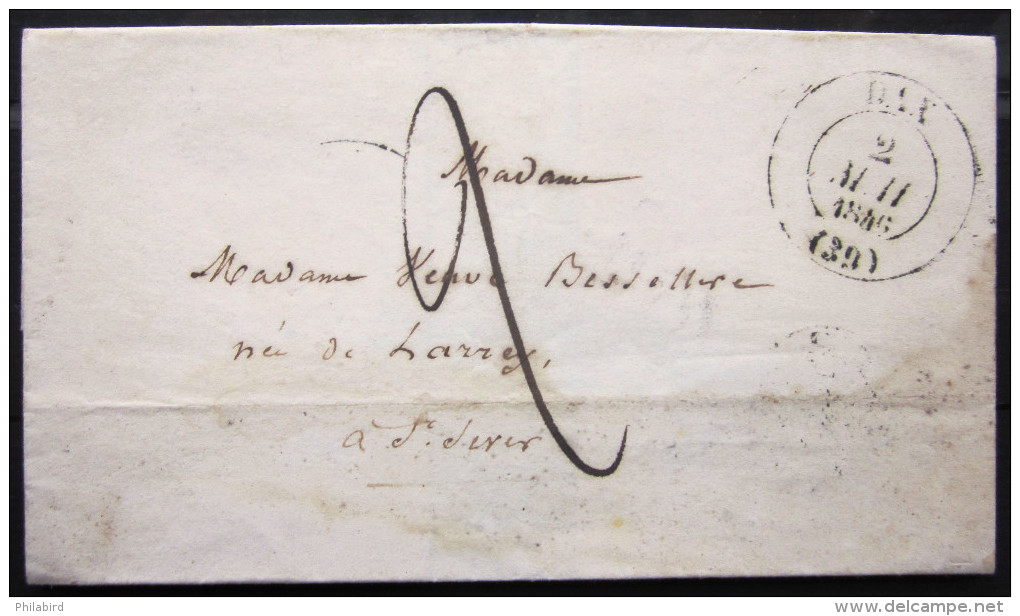 CACHET TYPE 13  --  DAX  --  LANDES  --  LSC  --  1846 - 1801-1848: Vorläufer XIX