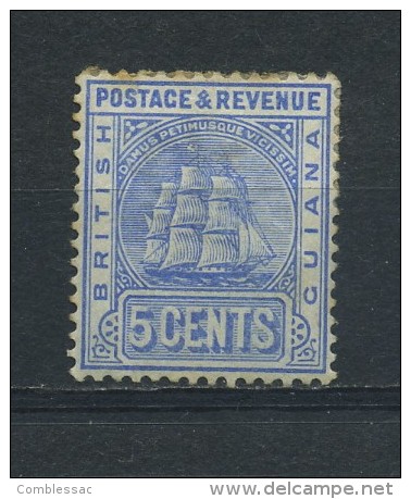 BRITISH  GUIANA    1890    5c  Ultramarine     MH (slight  Stain Hence Price) - Guyana Britannica (...-1966)