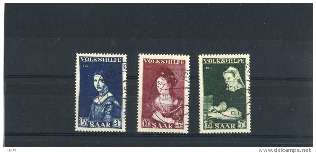 - SARRE 1947/56 . TIMBRES DE 1956 . OBLITERES . - Otros & Sin Clasificación