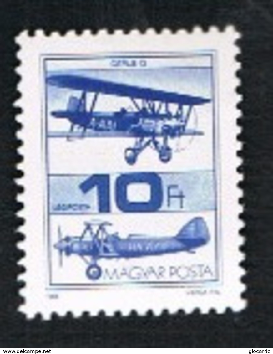 UNGHERIA (HUNGARY)  -  3866 AIR - 1988 HUNGARIAN BIPLANES: GERLE 13   -  (MINT)** - Unused Stamps