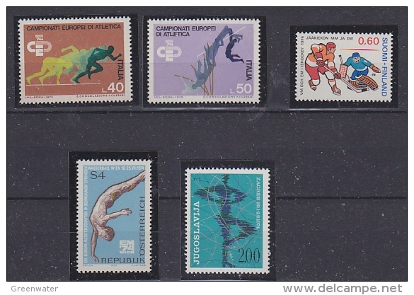 European Sport Championships 1974 6v ** Mnh (27367) - Europese Gedachte