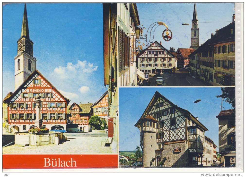 BÜLACH - Mehrbildkarte , Hotel Zum Goldenen Kopf, Kirche .... - Bülach