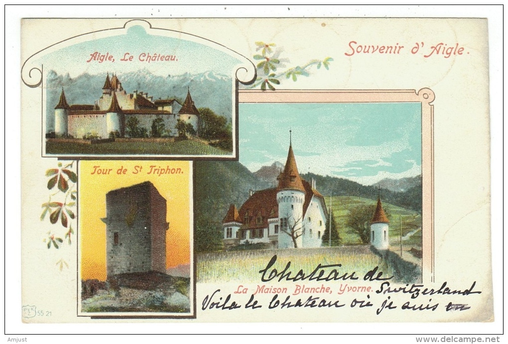 Suisse /Schweiz/Svizzera/Switzerland / Vaud // Souvenir D'Aigle, St.Triphon, Yvorne (litho) - Yvorne