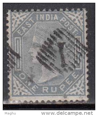 1r British East India Used 1974,  One Rupee - 1858-79 Compagnie Des Indes & Gouvernement De La Reine