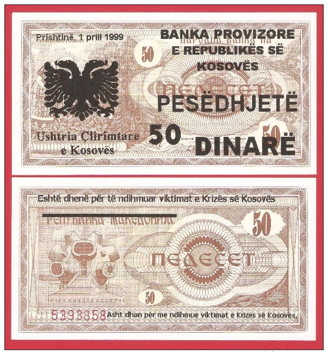 Serbia - Kosovo 50 Dinara 1999 Unc - Serbie