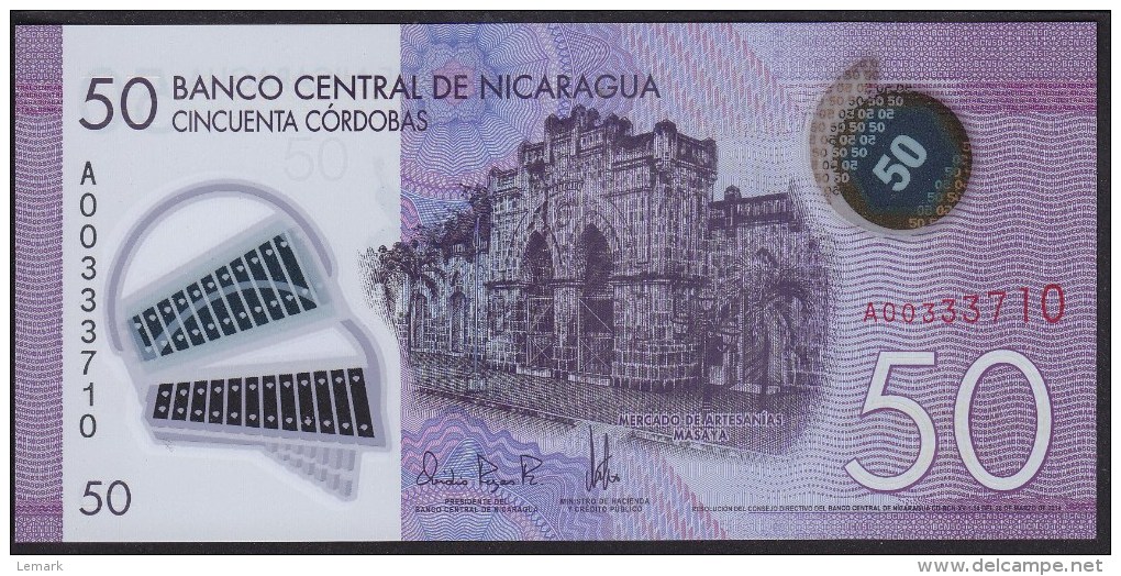 Nicaragua 50 Cordobas 2015 Pnew UNC - Nicaragua