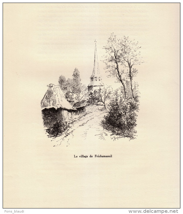 1933 - Illustration De Edmond Spalikowski - Frichemesnil (Seine-Maritime) - Le Village - FRANCO DE PORT - Autres & Non Classés