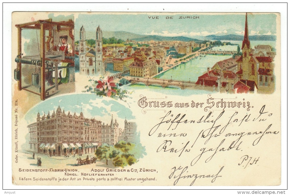 Suisse /Schweiz/Svizzera/Switzerland // Zurich // Gruss Aus Der Schweiz (litho) - Zürich