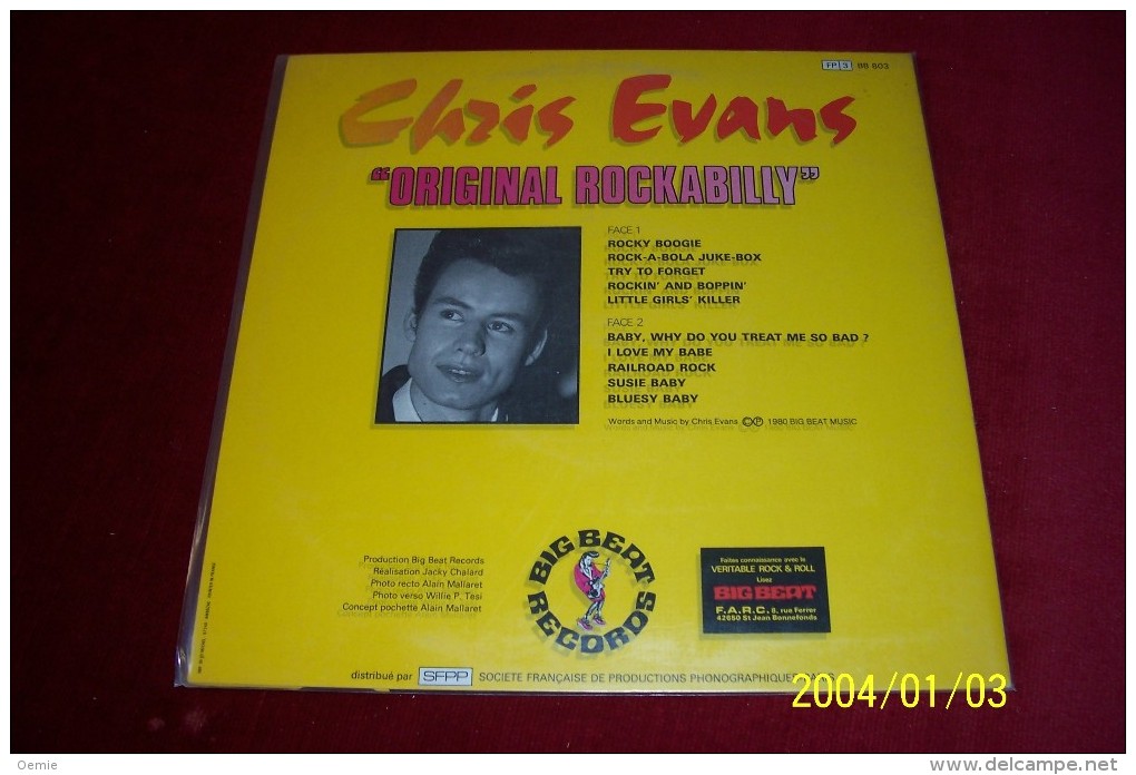 CHRIS  EVANS  °  ORIGINAL ROCKABILLY - Formatos Especiales