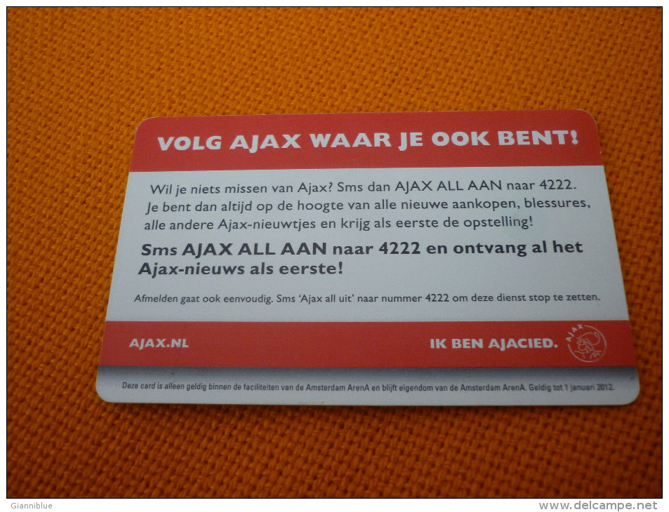 Ajax Amsterdam Arena Stadium Football Chip Card From Netherlands (Rommedahl, Suarez, Sulejmani) - Sport