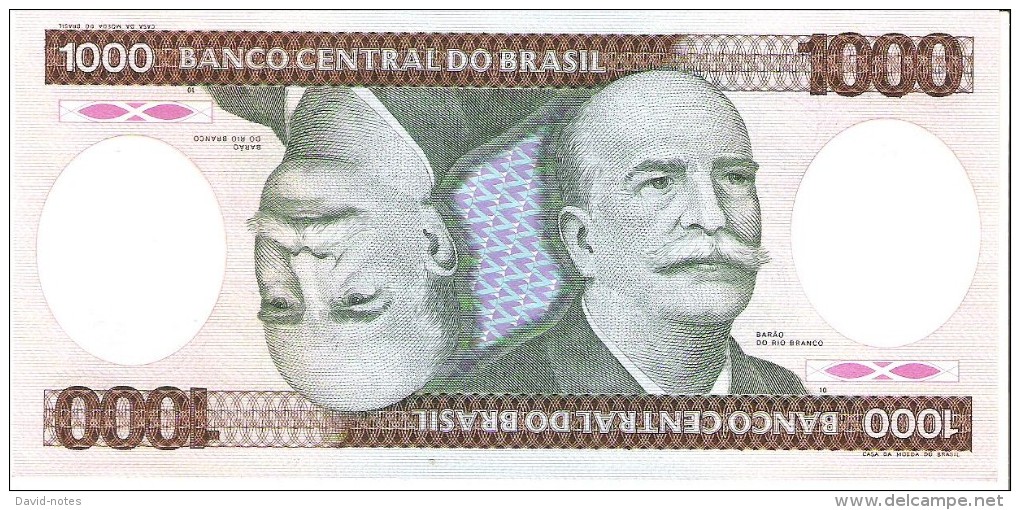 Brazil - Pick 201c - 1000 Cruzeiros 1985 - Unc - Brasilien